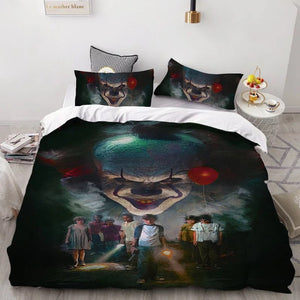 Pennywise Scary Clown #13 Duvet Cover Quilt Cover Pillowcase Bedding Set Bed Linen