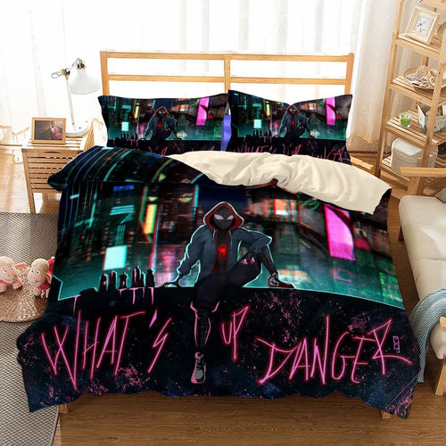 Spider-Man Into the Spider-Verse Miles Morales #35 Duvet Cover Quilt Cover Pillowcase Bedding Set