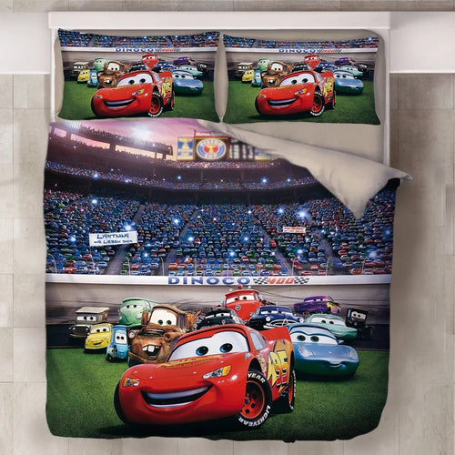 Movie Cars Lightning McQueen #18 Duvet Cover Quilt Cover Pillowcase Bedding Set Bed Line