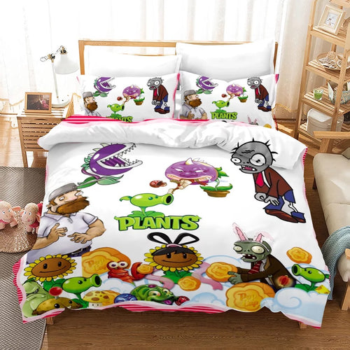 Plants vs Zombies #13 Duvet Cover Quilt Cover Pillowcase Bedding Set Bed Linen Home Bedroom Decor