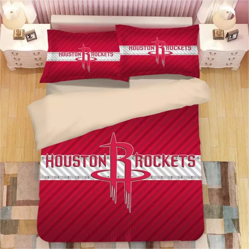 Basketball Houston Rockets Basketball #24 Duvet Cover Quilt Cover Pillowcase Bedding Set Bed Linen Home Bedroom Decor
