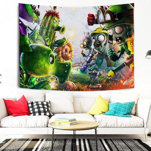 Plants vs Zombies #2 Wall Decor Hanging Tapestry Home Bedroom Living Room Decoration