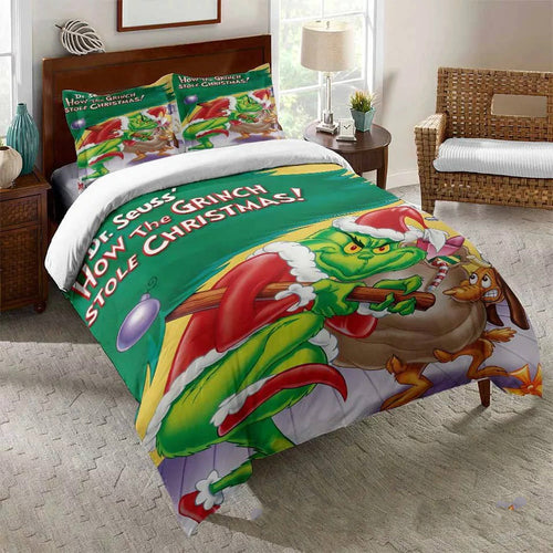 How the Grinch Stole Christmas #17 Duvet Cover Quilt Cover Pillowcase Bedding Set Bed Linen Home Decor