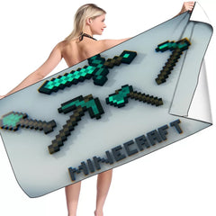 Minecraft Microfiber Bath Towel Quick Dry Swimming Surf Towels