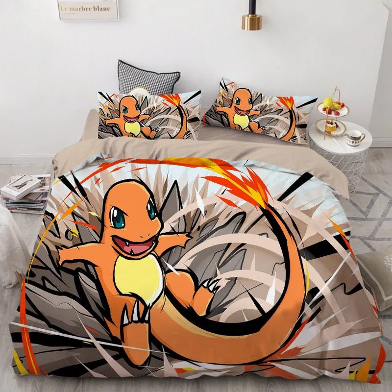 Pokemon Pikachu #34 Duvet Cover Quilt Cover Pillowcase Bedding Set Bed Linen Home Bedroom Decor