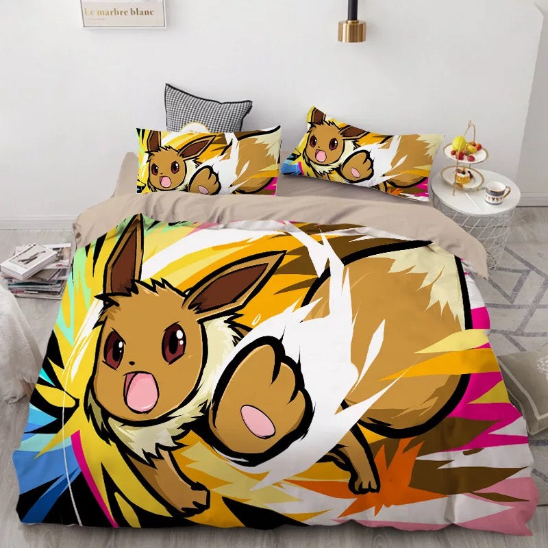 Pokemon Pikachu #36 Duvet Cover Quilt Cover Pillowcase Bedding Set Bed Linen Home Bedroom Decor