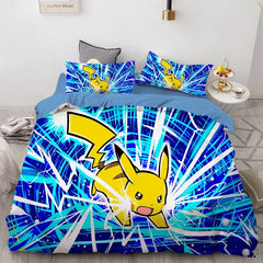 Pokemon Pikachu #40 Duvet Cover Quilt Cover Pillowcase Bedding Set Bed Linen Home Bedroom Decor