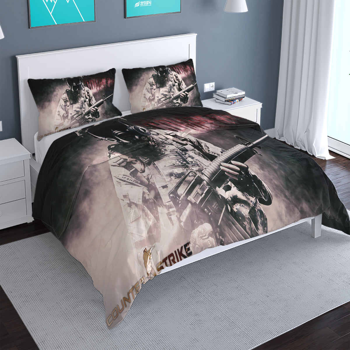 Counter Strike #9 Duvet Cover Quilt Cover Pillowcase Bedding Set Bed Linen Home Bedroom Decor