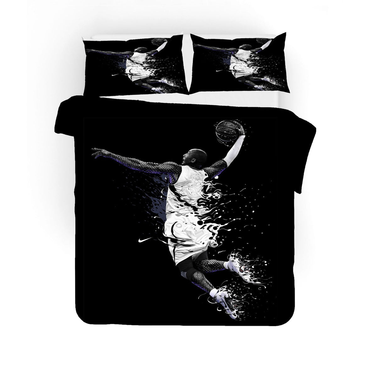 Basketball Lakers Kobe Bryant Black Mamba Basketball #22 Duvet Cover Quilt Cover Pillowcase Bedding Set Bed Linen Home Bedroom Decor