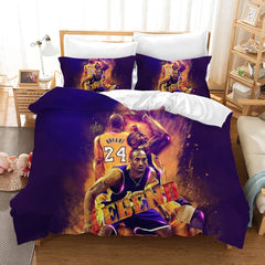 Black Mamba Basketball Kobe #24 Duvet Cover Quilt Cover Pillowcase Bedding Set Bed Linen Home Bedroom Decor