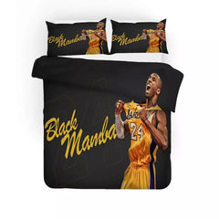 Black Mamba Basketball Kobe #25 Duvet Cover Quilt Cover Pillowcase Bedding Set Bed Linen Home Bedroom Decor