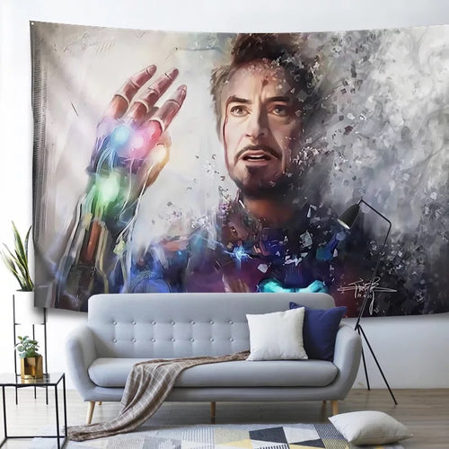Marvel Avengers Endgame Iron Man #15 Wall Decor Hanging Tapestry Home Bedroom Living Room Decorations
