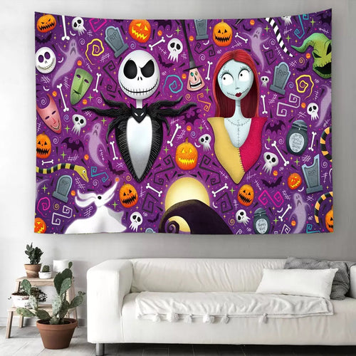 The Nightmare Before Christmas #8  Wall Decor Hanging Tapestry Home Bedroom Living Room Decoration