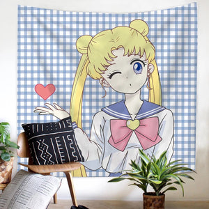Sailor Moon #6 Wall Decor Hanging Tapestry Home Bedroom Living Room Decoration