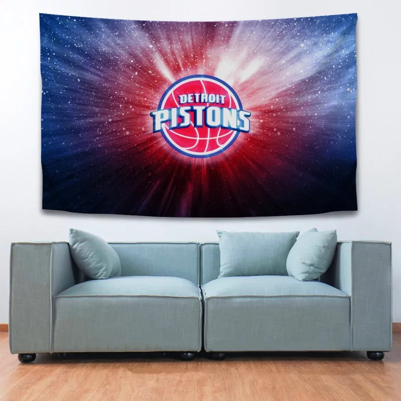 Basketball Detroit Pistons Basketball #45 Wall Decor Hanging Tapestry Bedspread Home Bedroom Living Room Decorations