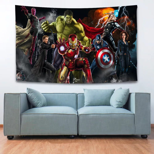 Marvel Avengers Endgame Iron Man #36 Wall Decor Hanging Tapestry Home Bedroom Living Room Decorations