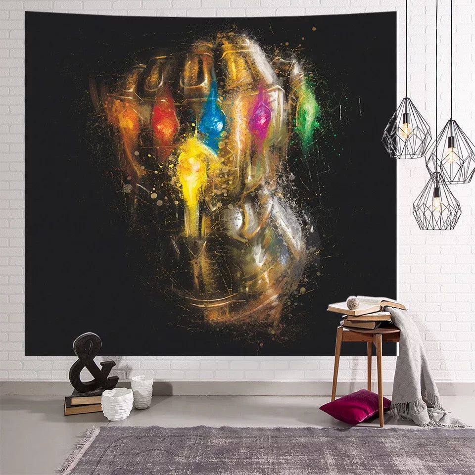 Avengers  Thanos Infinity Gauntlet Glove #5 Wall Decor Hanging Tapestry Home Bedroom Living Room Decorations