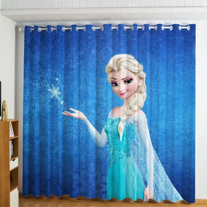 Frozen Princess Elsa Anna Blackout Curtains For Window Treatment Set For Living Room Bedroom