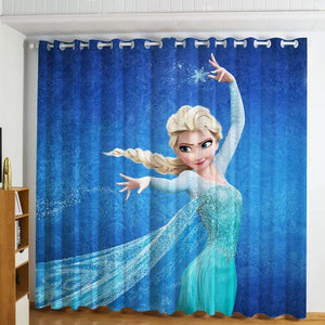 Frozen Princess Elsa #1 Blackout Curtains For Window Treatment Set For Living Room Bedroom