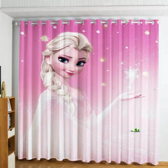 Frozen Princess Elsa Blackout Curtains For Window Treatment Set For Living Room Bedroom