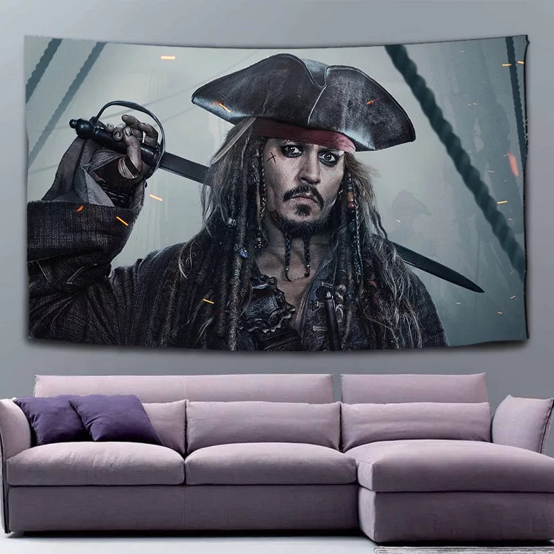 Pirates of the Caribbean #4 Wall Decor Hanging Tapestry Home Bedroom Living Room Decoration