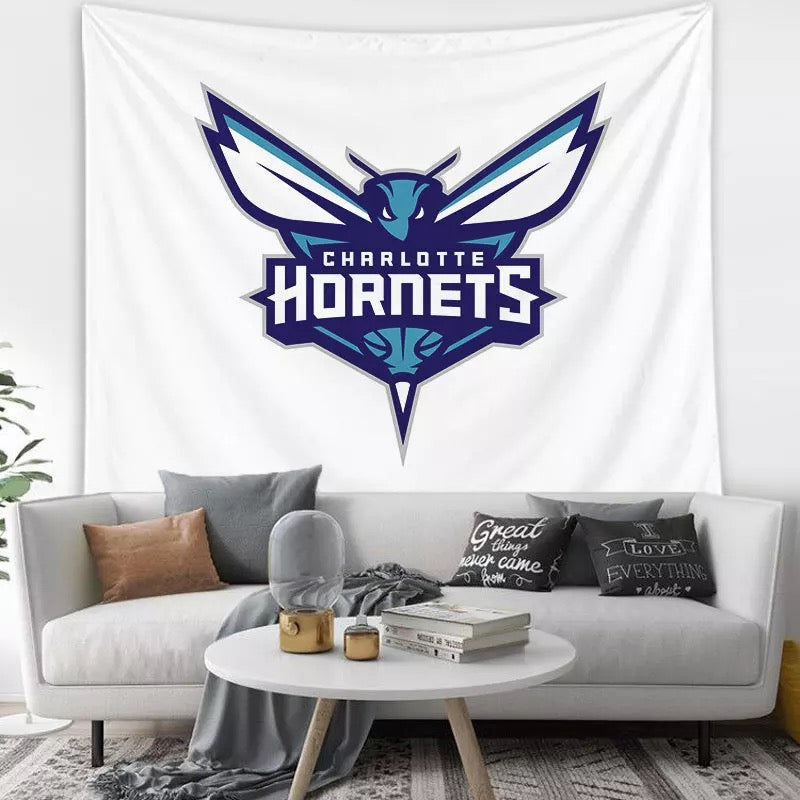 Basketball Charlotte Hornets Basketball #57 Wall Decor Hanging Tapestry Bedspread Home Bedroom Living Room Decorations