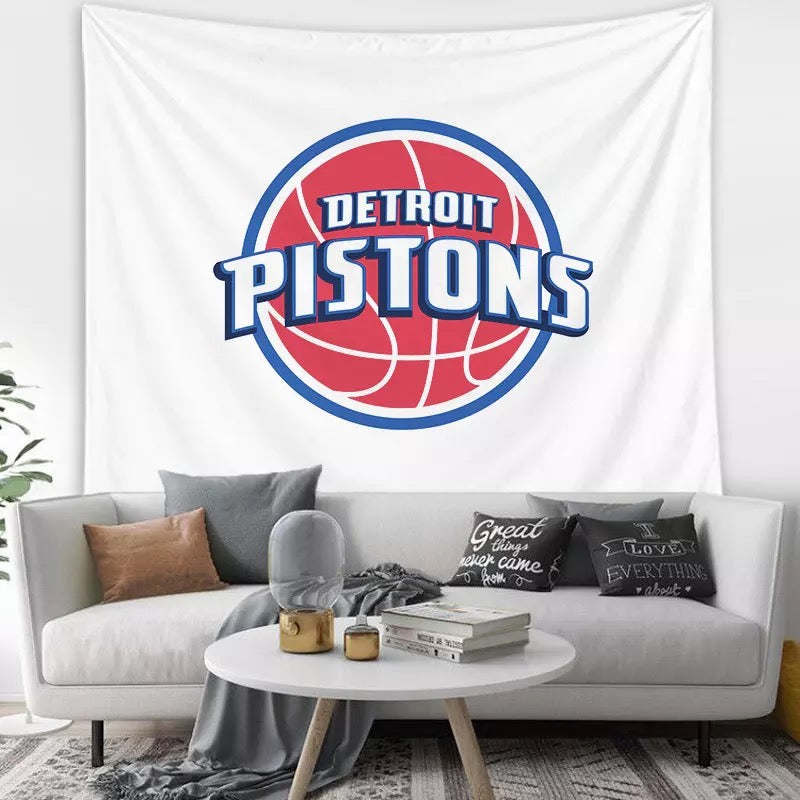 Basketball Detroit Pistons Basketball  #76 Wall Decor Hanging Tapestry Bedspread Home Bedroom Living Room Decorations