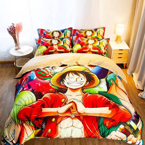 One Piece Monkey D. Luffy #6 Duvet Cover Quilt Cover Pillowcase Bedding Set