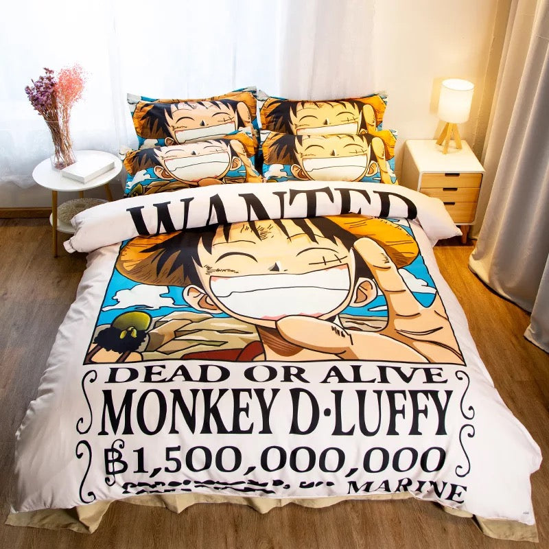 One Piece Monkey D. Luffy #8 Duvet Cover Quilt Cover Pillowcase Bedding Set