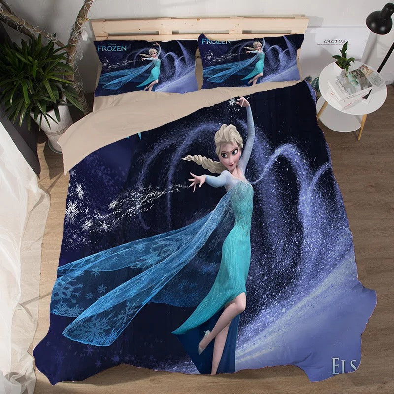 Frozen Anna Elsa Princess #7 Duvet Cover Quilt Cover Pillowcase Bedding Set