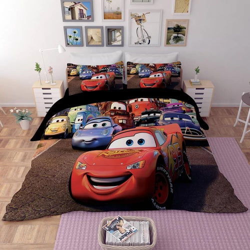 Movie Cars Lightning McQueen #5 Duvet Cover Quilt Cover Pillowcase Bedding Set