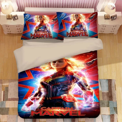 Captain Marvel Carol Danvers#3 Duvet Cover Quilt Cover Pillowcase Bedding Set