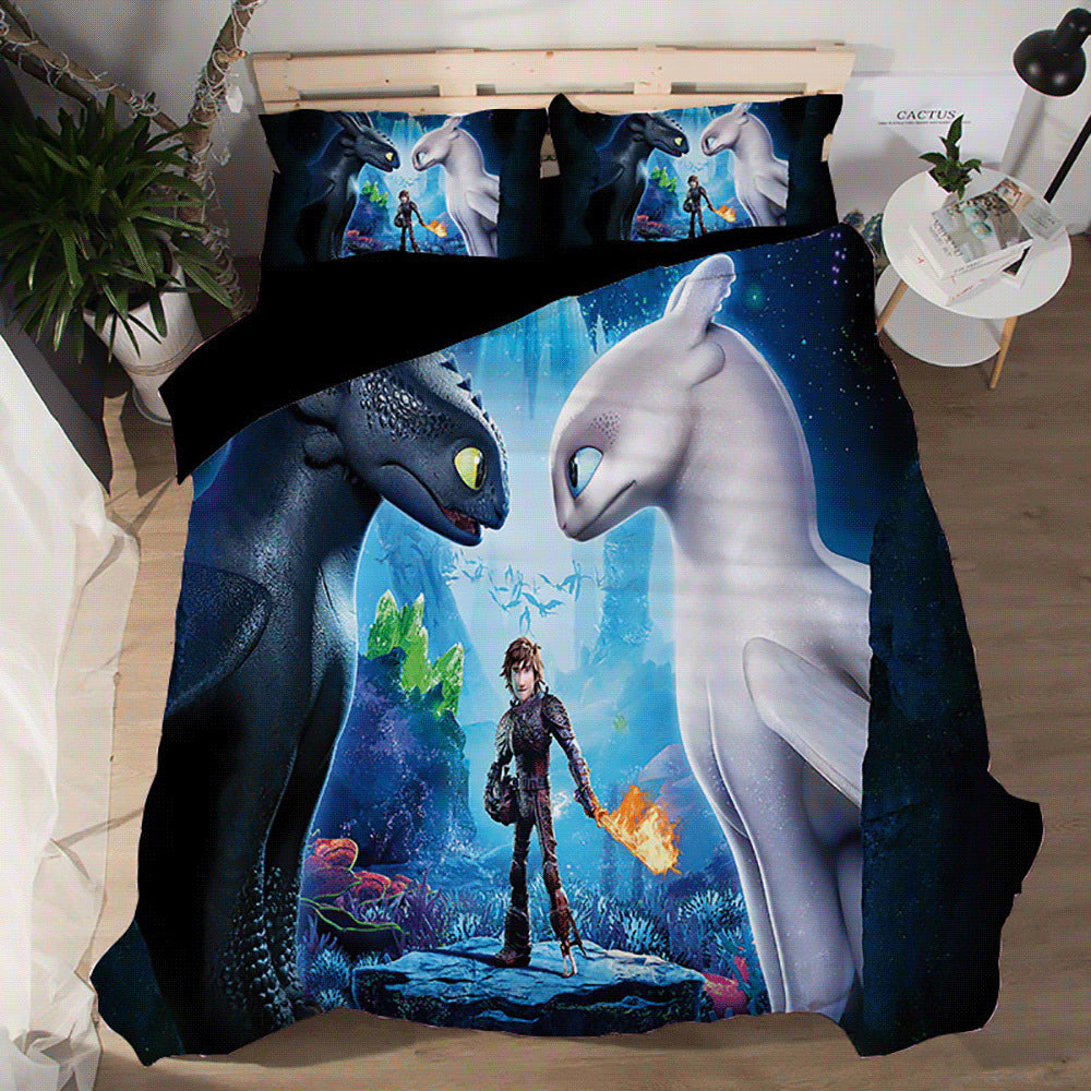 How to Train Your Dragon #1 Duvet Cover Quilt Cover Pillowcase Bedding Set Bed Linen