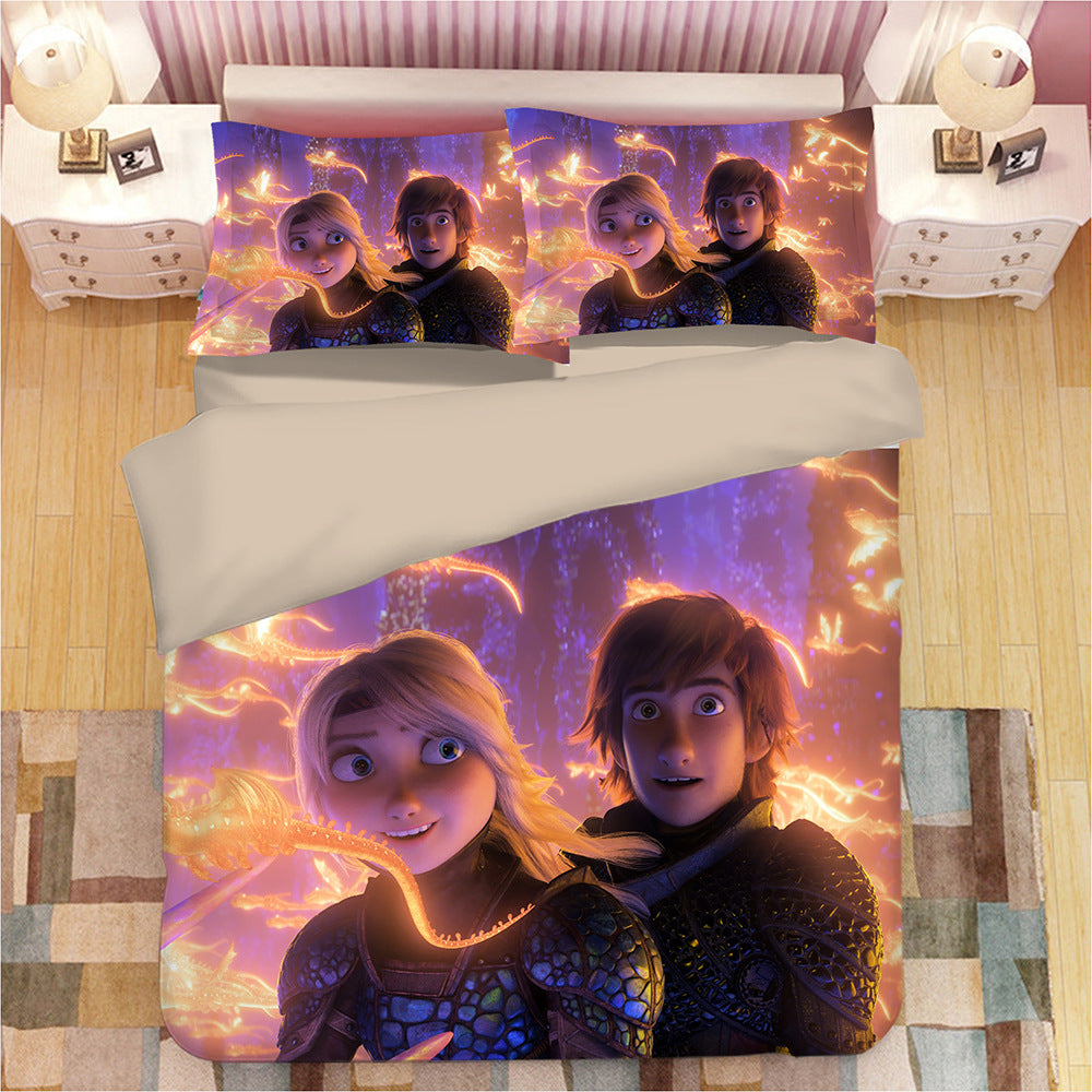 How to Train Your Dragon Hiccup #4 Duvet Cover Quilt Cover Pillowcase Bedding Set Bed Linen