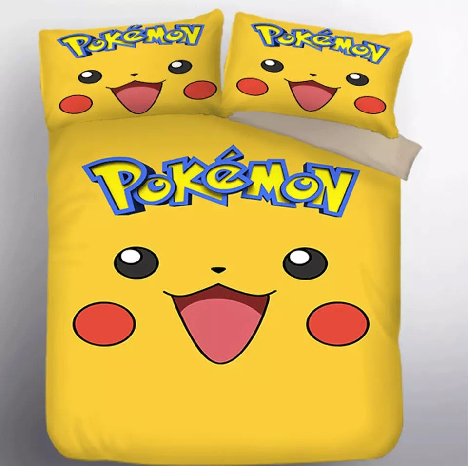 Pokemon Pikachu #1 Duvet Cover Quilt Cover Pillowcase Bedding Set