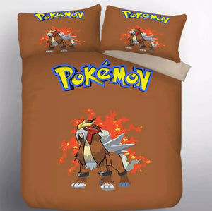 Pokemon Entei #6 Duvet Cover Quilt Cover Pillowcase Bedding Set