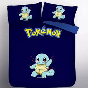 Pokemon Squirtle #7 Duvet Cover Quilt Cover Pillowcase Bedding Set