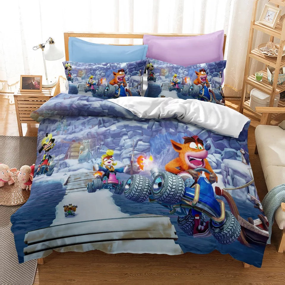 Crash Bandicoot 3: Warped #10 Duvet Cover Quilt Cover Pillowcase Bedding Set Bed Linen Home Bedroom Decor