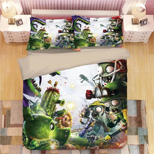 Plants vs Zombies#4 Duvet Cover Quilt Cover Pillowcase Bedding Set Bed Linen