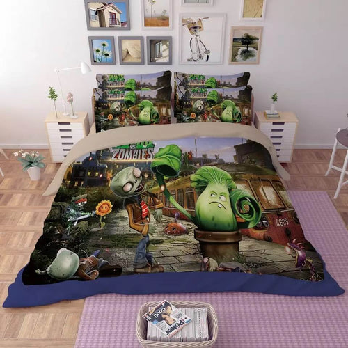 Plants vs Zombies#7 Duvet Cover Quilt Cover Pillowcase Bedding Set Bed Linen