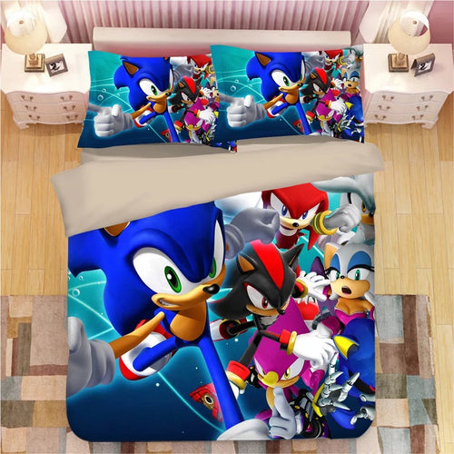 Sonic The Hedgehog #2 Duvet Cover Quilt Cover Pillowcase Bedding Set Bed Linen