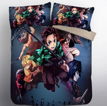 Load image into Gallery viewer, Demon Slayer Kimetsu no Yaiba Kamado Tanjirou #2 Duvet Cover Quilt Cover Pillowcase Bedding Set Bed Linen