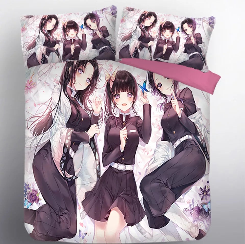 Demon Slayer Kimetsu no Yaiba Kochou Shinobu #12 Duvet Cover Quilt Cover Pillowcase Bedding Set Bed Linen