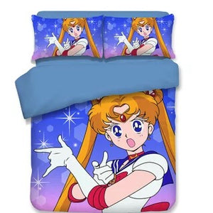 Sailor Moon #2 Duvet Cover Quilt Cover Pillowcase Bedding Set Bed Linen Home Decor