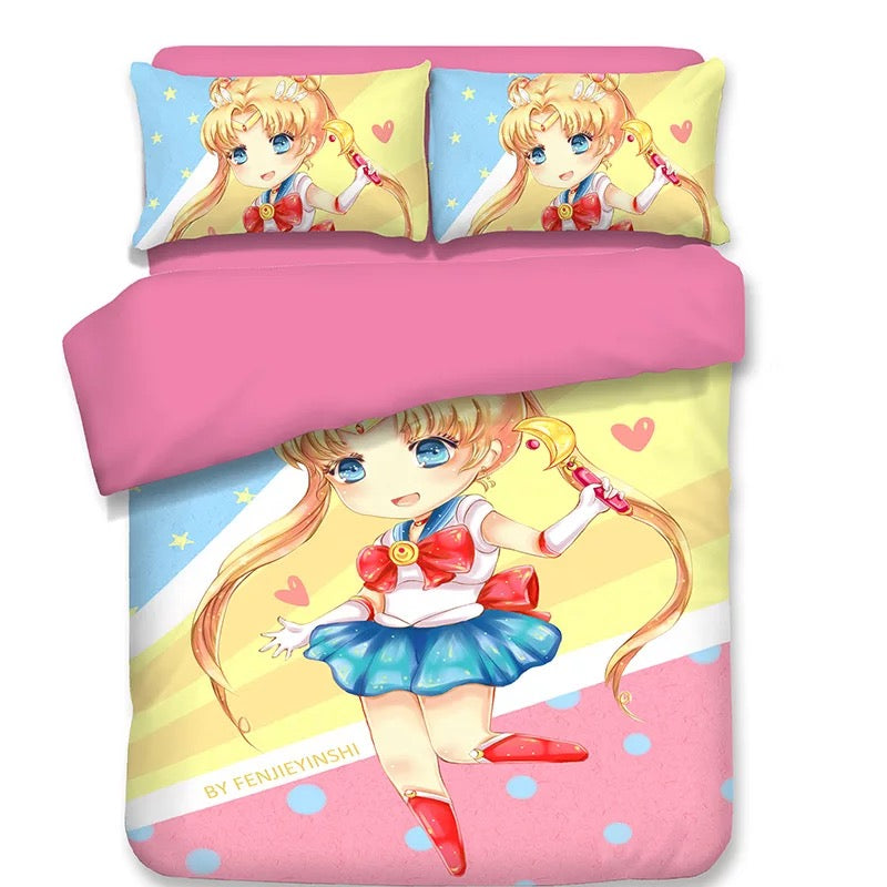 Sailor Moon #9 Duvet Cover Quilt Cover Pillowcase Bedding Set Bed Linen Home Decor