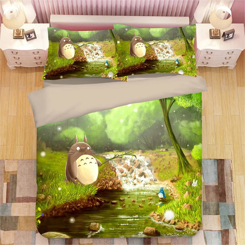 Tonari no Totoro #21 Duvet Cover Quilt Cover Pillowcase Bedding Set Bed Linen Home Decor