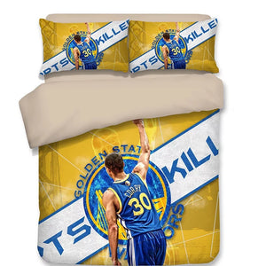 Basketball Golden State Warriors Basketball  Curry #4 Duvet Cover Quilt Cover Pillowcase Bedding Set Bed Linen Home Decor