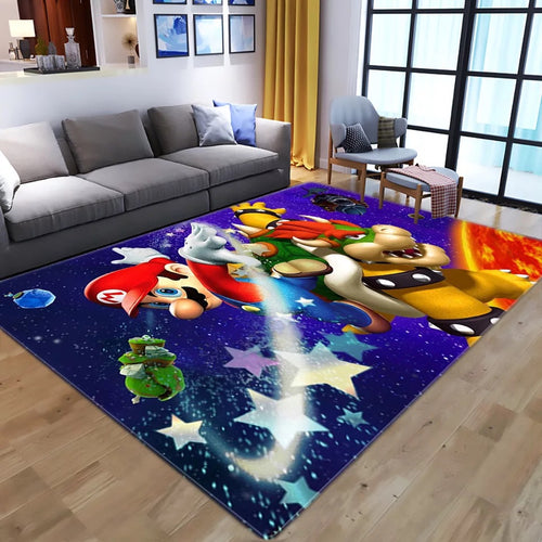 Super Mario Bros #4 Graphic Carpet Living Room Bedroom Sofa Mat Door Mat Kitchen Bathroom Mat for Home Decoration
