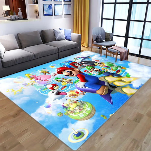 Super Mario Bros #5 Graphic Carpet Living Room Bedroom Sofa Mat Door Mat Kitchen Bathroom Mat for Home Decoration