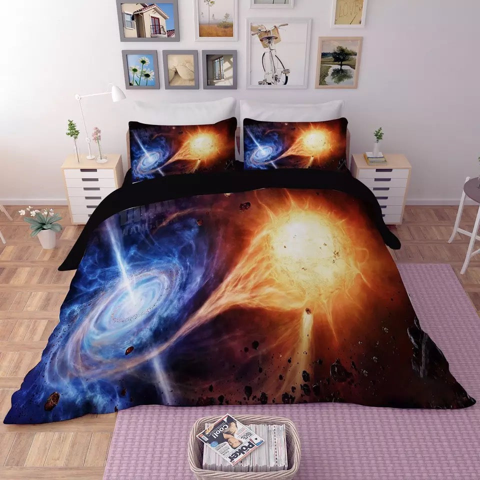 Universe Outer Space Themed Galaxy #11 Duvet Cover Quilt Cover Pillowcase Bedding Set Bed Linen Home Decor